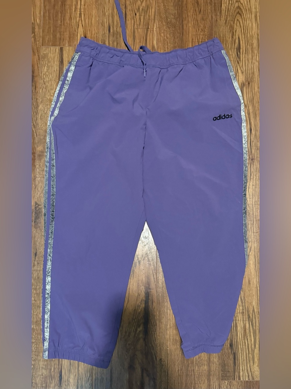 adidas woman’s Purple Track Pants with Side Stripe